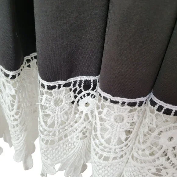 Women's NWT Zeagoo Black White Lace Dress XL